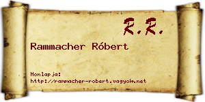 Rammacher Róbert névjegykártya