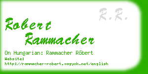 robert rammacher business card