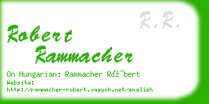 robert rammacher business card